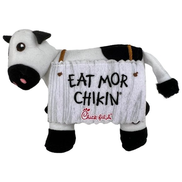 2 Chick Fil A Plush Cows Eat Mor Chikin More Chicken Stuffed Animal Toy Lot Set - Picture 2 of 12